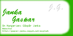 janka gaspar business card